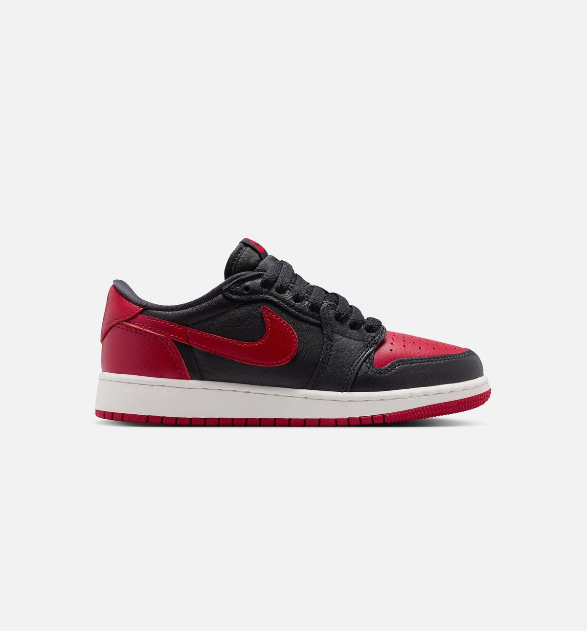 Air Jordan 1 Retro Low OG Banned Grade School Sneakers - Black/Varsity Red/Summit White | Free Shipping