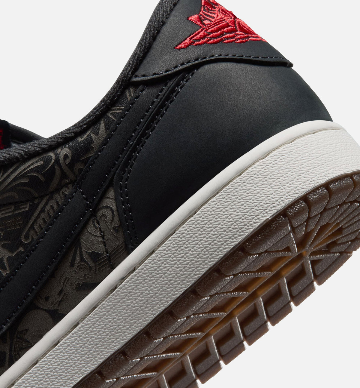 Air Jordan 1 Retro Low OG Laser Black and Varsity Red Men's Sneakers - Black/Varsity Red/Summit White | Free Shipping