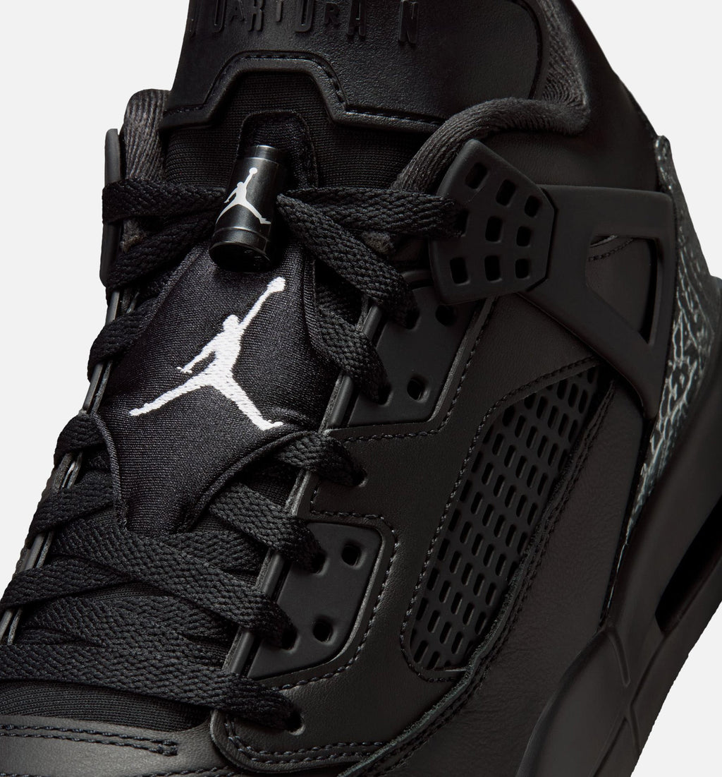 Spizike Low Men's Basketball Shoes - Black/Metallic Silver