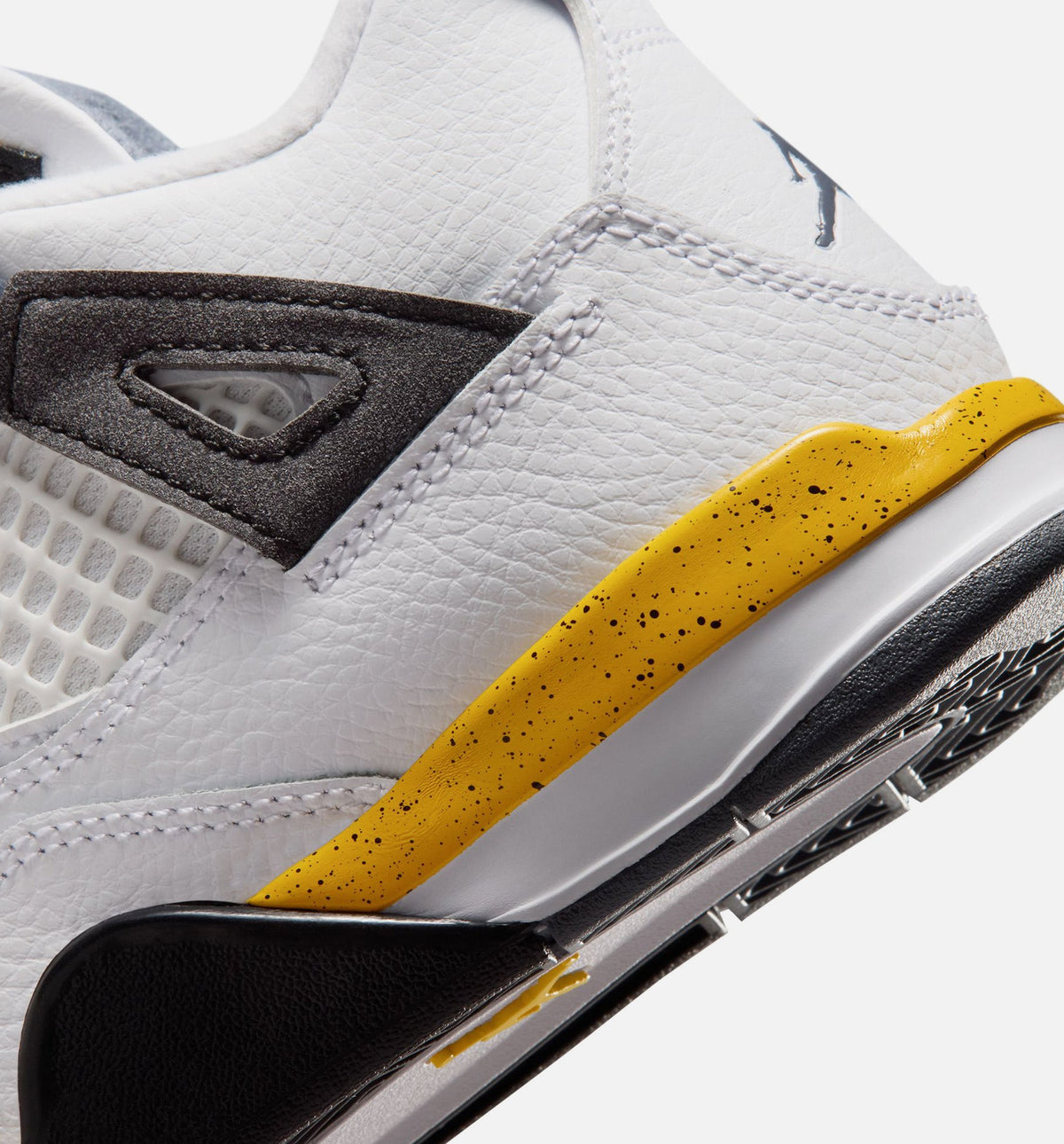 Air Jordan 4 Retro Rare Air Tour Yellow Men's Sneakers - White/Dark Blue Grey/Black/Tour Yellow