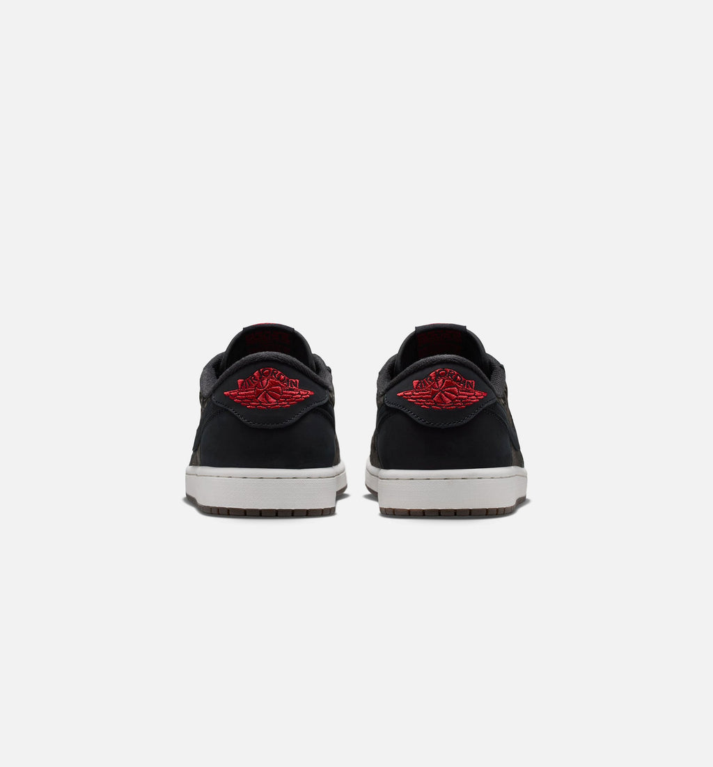 Air Jordan 1 Retro Low OG Laser Black and Varsity Red Men's Sneakers - Black/Varsity Red/Summit White | Free Shipping