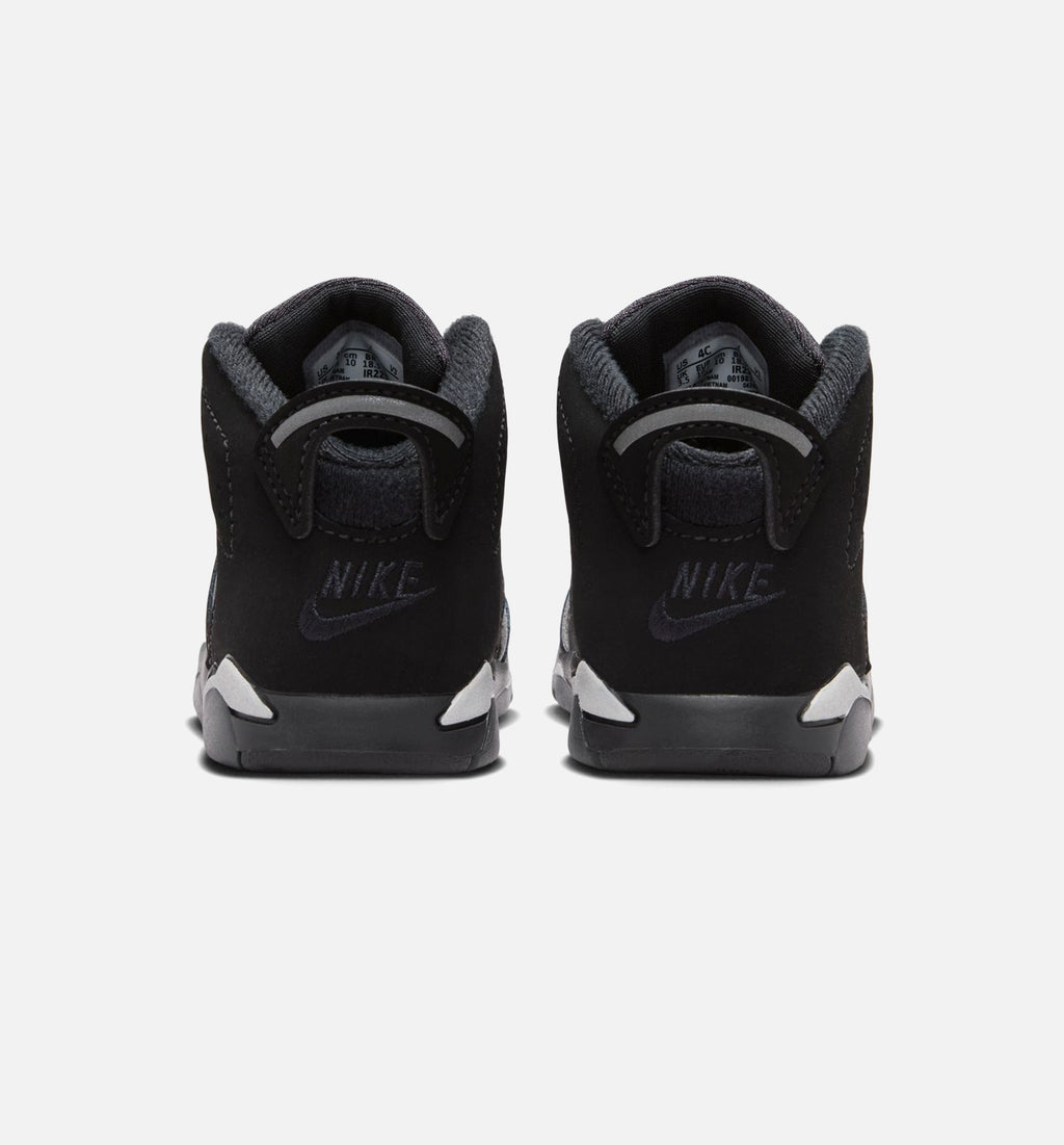 Air Jordan 6 Cap & Gown Infant & Toddler Sneakers - Black/Reflective Silver
