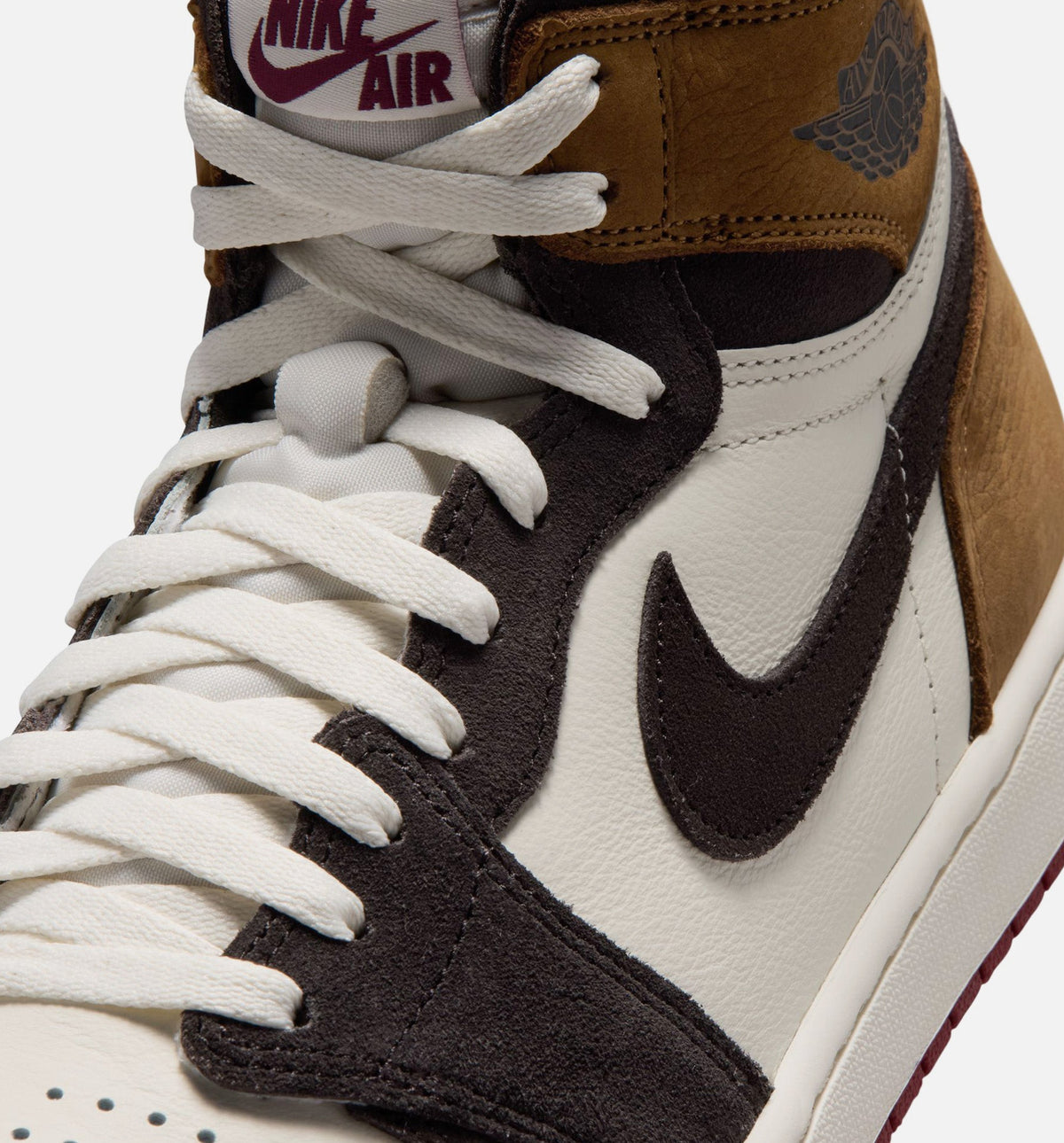Air Jordan 1 Retro High OG Love Letter Men's Sneakers - Shadow Brown/Team Red/Light British Tan | Free Shipping