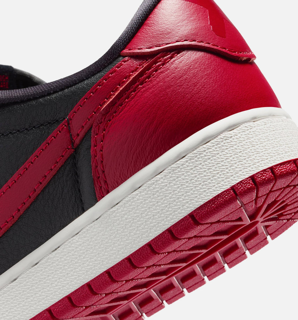 Air Jordan 1 Retro Low OG Banned Grade School Sneakers - Black/Varsity Red/Summit White | Free Shipping