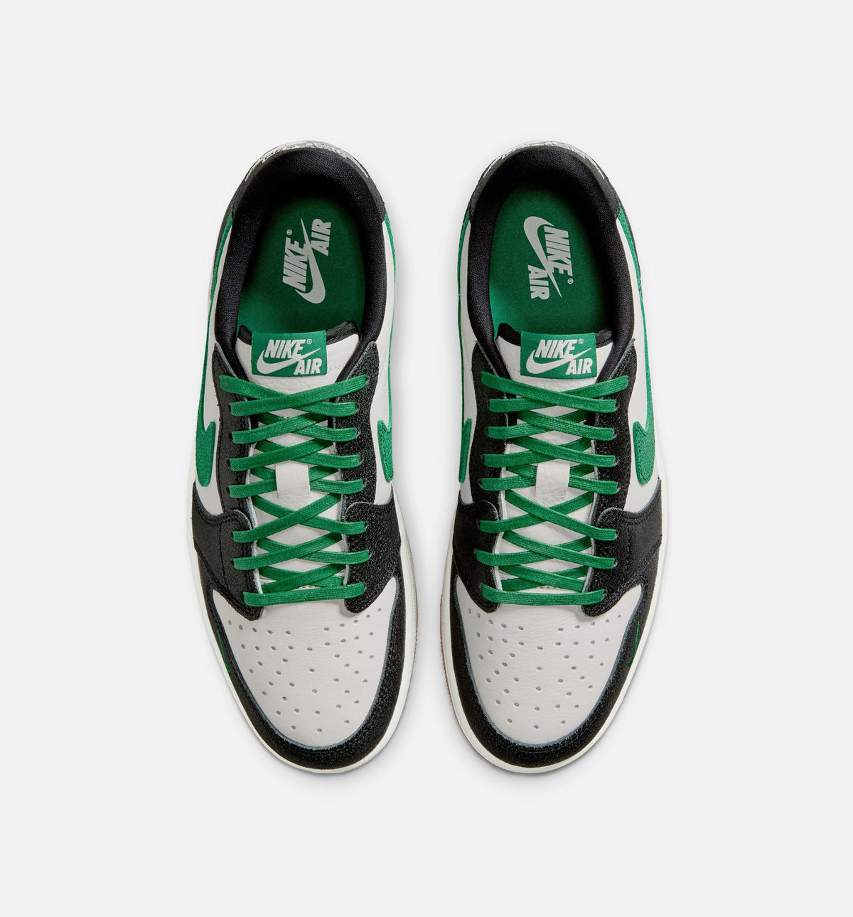 Air Jordan 1 Retro Low OG Phantom and Pine Green Men's Sneakers - Phantom/Pine Green/Black | Free Shipping