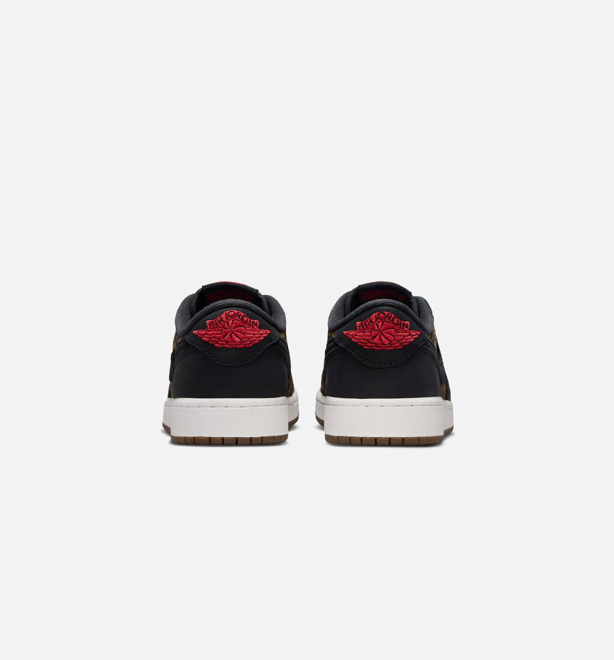 Air Jordan 1 Retro Low OG Laser Black and Varsity Red Grade School Sneakers - Black/Varsity Red/Summit White | Free Shipping