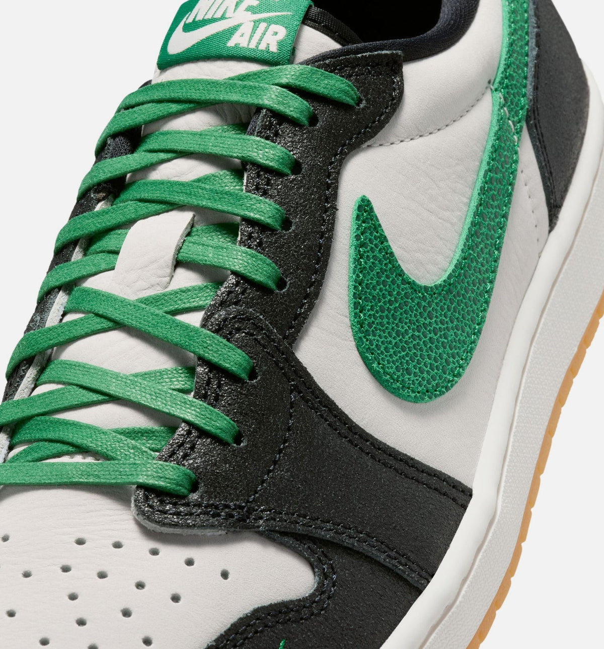 Air Jordan 1 Retro Low OG Phantom and Pine Green Men's Sneakers - Phantom/Pine Green/Black | Free Shipping