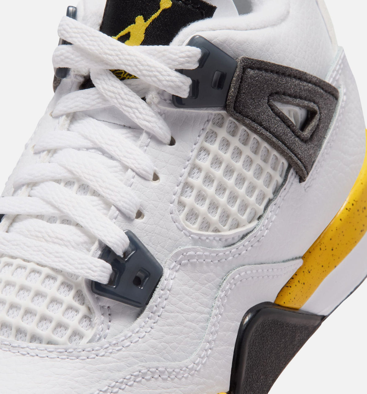 Air Jordan 4 Retro Rare Air Tour Yellow Men's Sneakers - White/Dark Blue Grey/Black/Tour Yellow